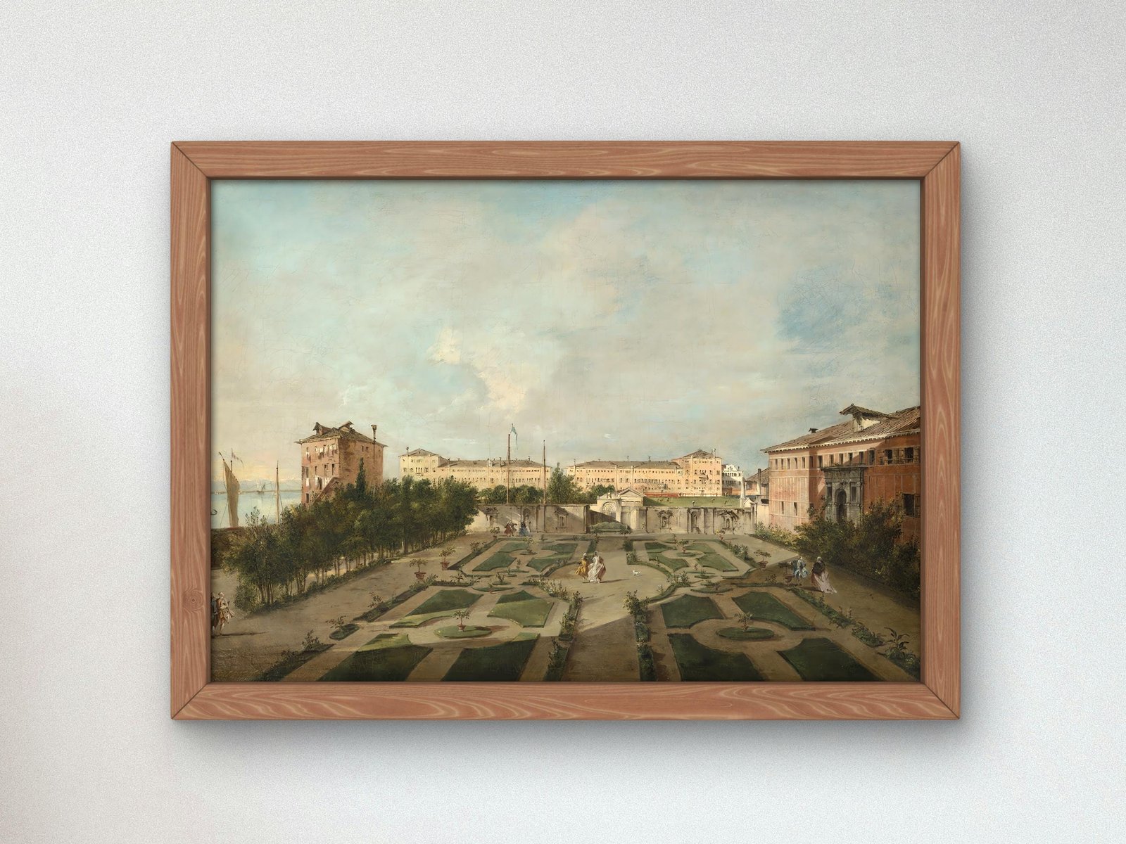 The Garden of Palazzo Contarini dal Zaffo by Francesco Guardi, 1770, Rococo and Neoclassicism, fine art print