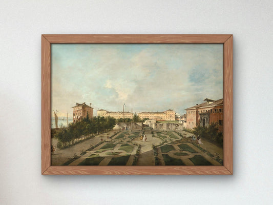 The Garden of Palazzo Contarini dal Zaffo by Francesco Guardi, 1770, Rococo and Neoclassicism, fine art print