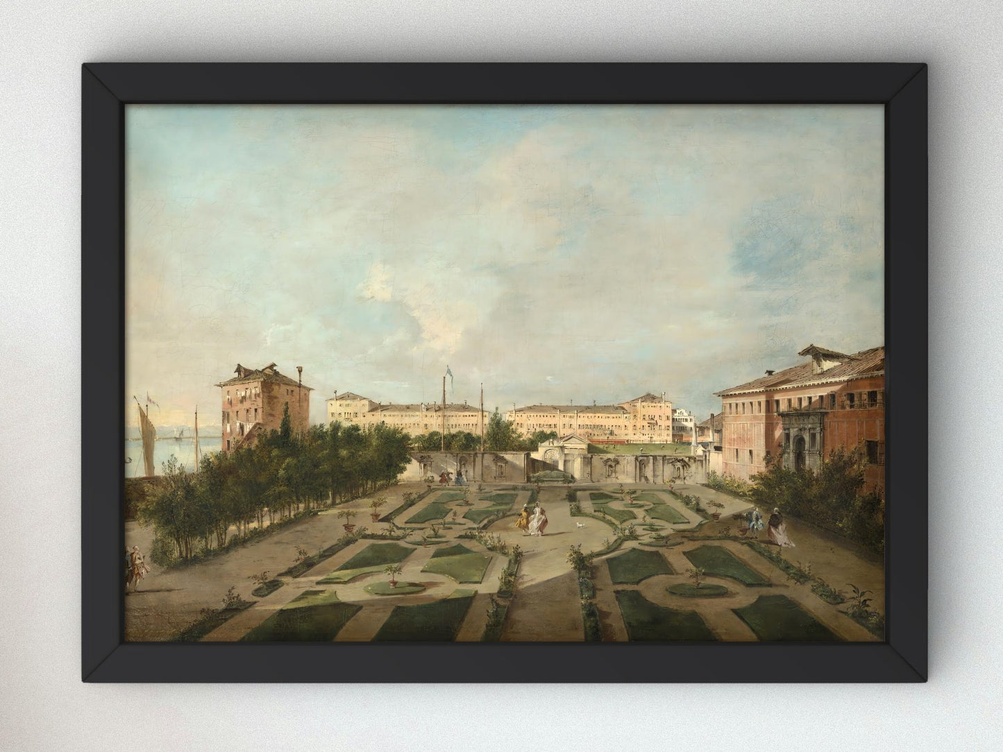 The Garden of Palazzo Contarini dal Zaffo by Francesco Guardi, 1770, Rococo and Neoclassicism, fine art print