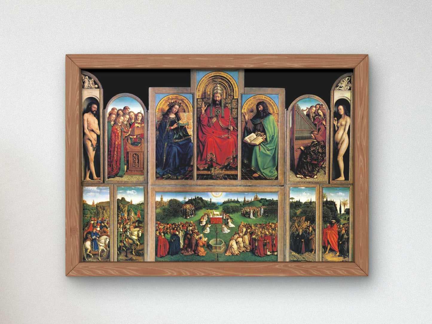 Ghent Altarpiece by Hubert van Eyck and Jan van Eyck, 1432, Renaissance, fine art print