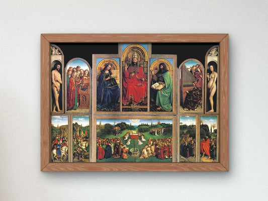 Ghent Altarpiece by Hubert van Eyck and Jan van Eyck, 1432, Renaissance, fine art print