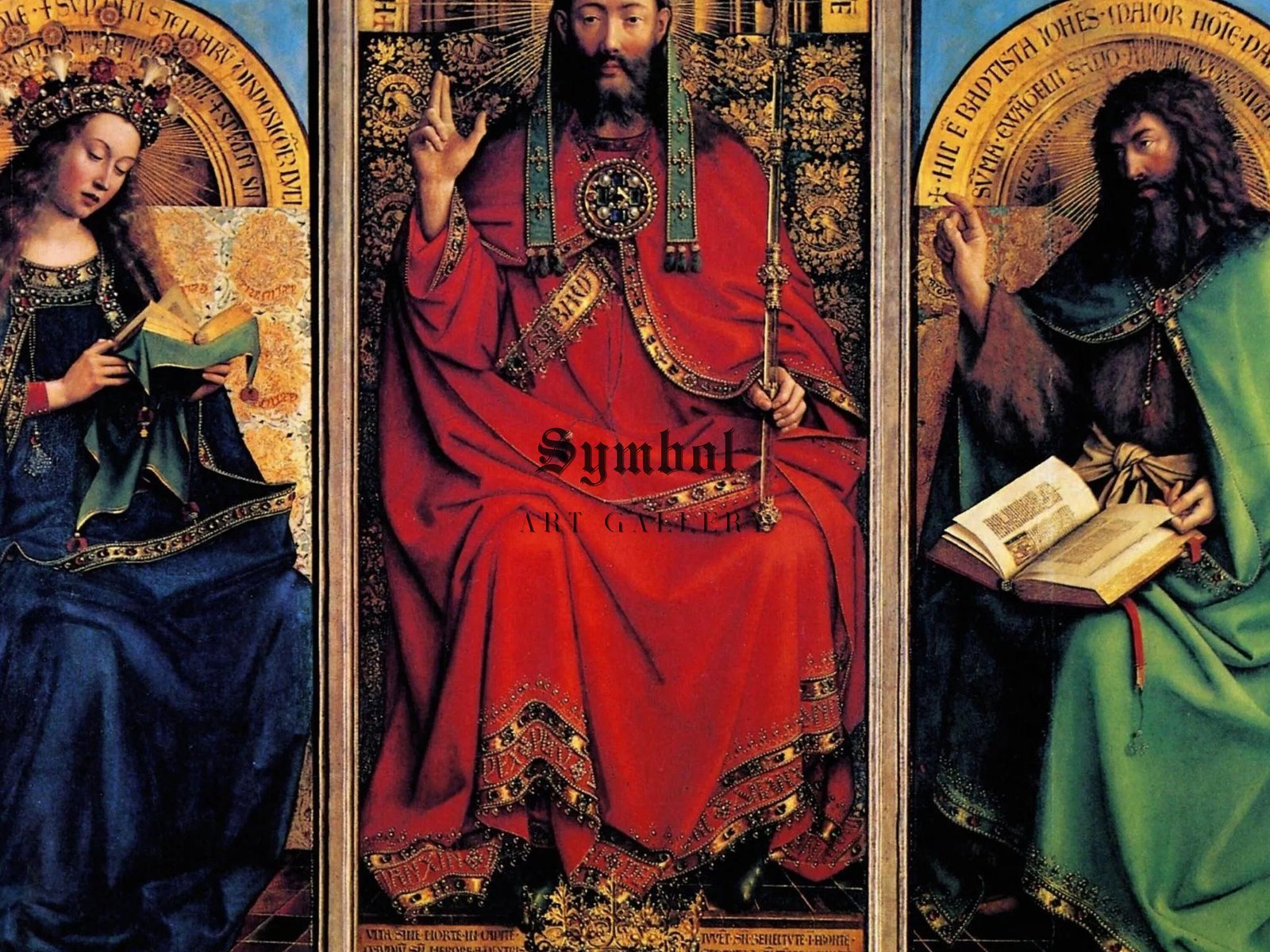 Ghent Altarpiece by Hubert van Eyck and Jan van Eyck, 1432, Renaissance, fine art print