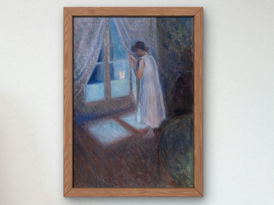 Girl by the Window by Edvard Munch, 1893, Expressionism, fine art print
