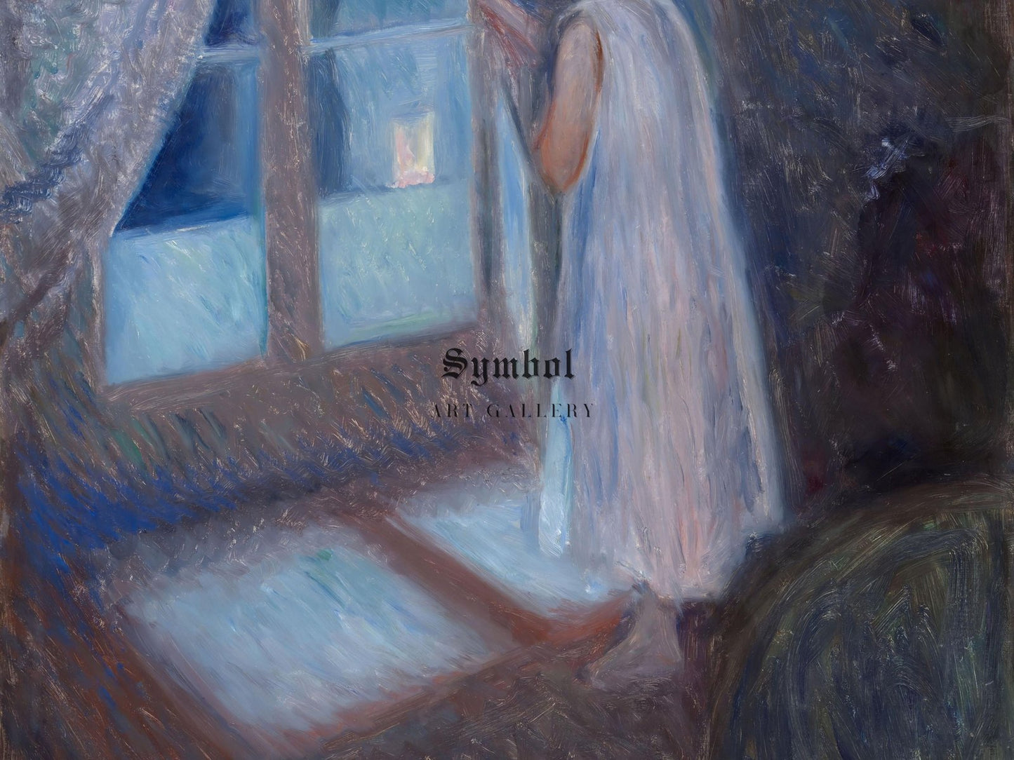 Girl by the Window by Edvard Munch, 1893, Expressionism, fine art print