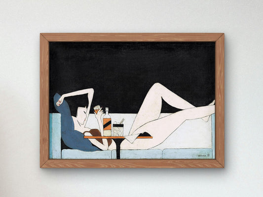 The Girl on the Couch by Pang Xunqin, 1930, Art Deco and American Modernism, fine art print