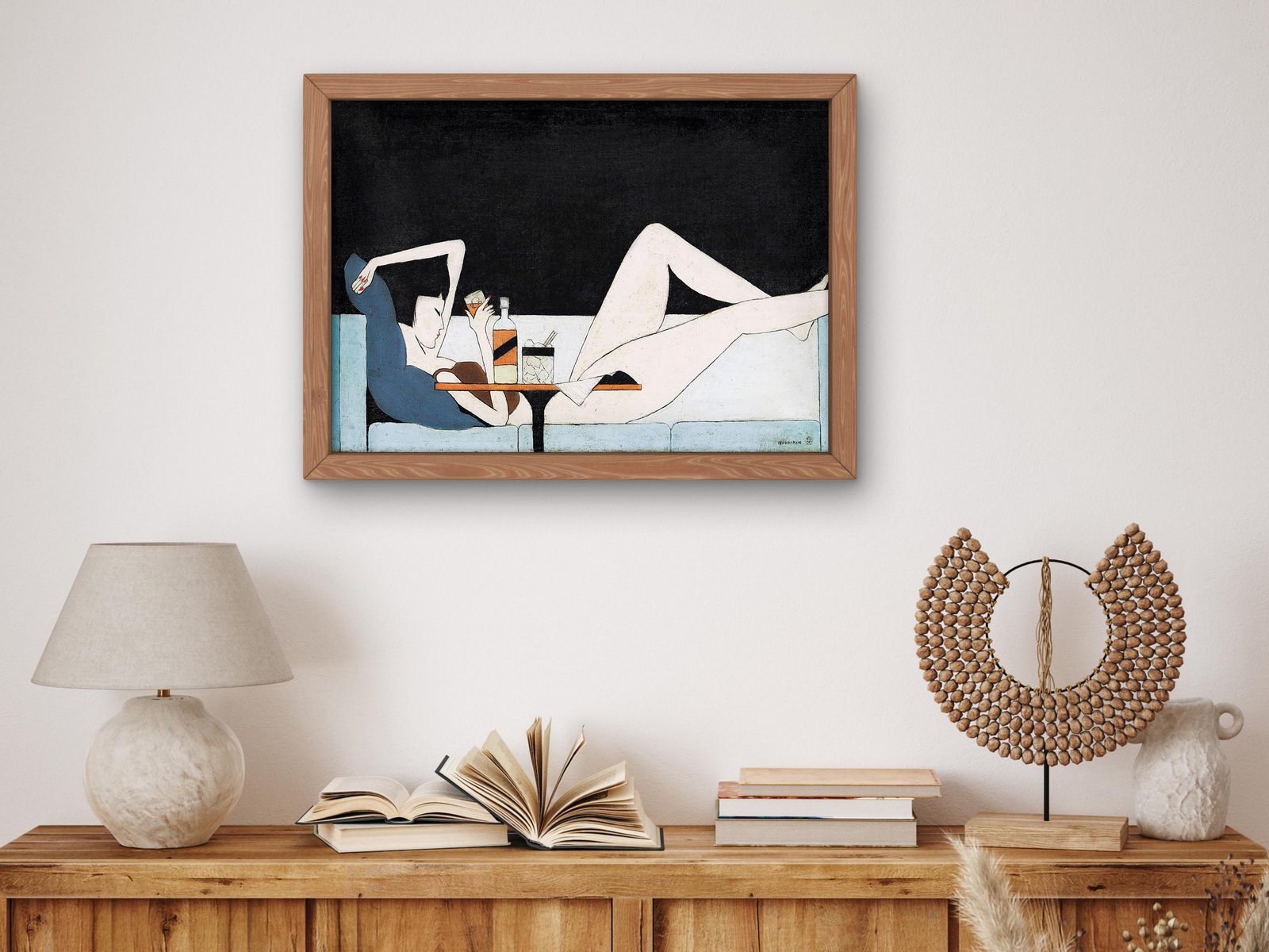 The Girl on the Couch by Pang Xunqin, 1930, Art Deco and American Modernism, fine art print