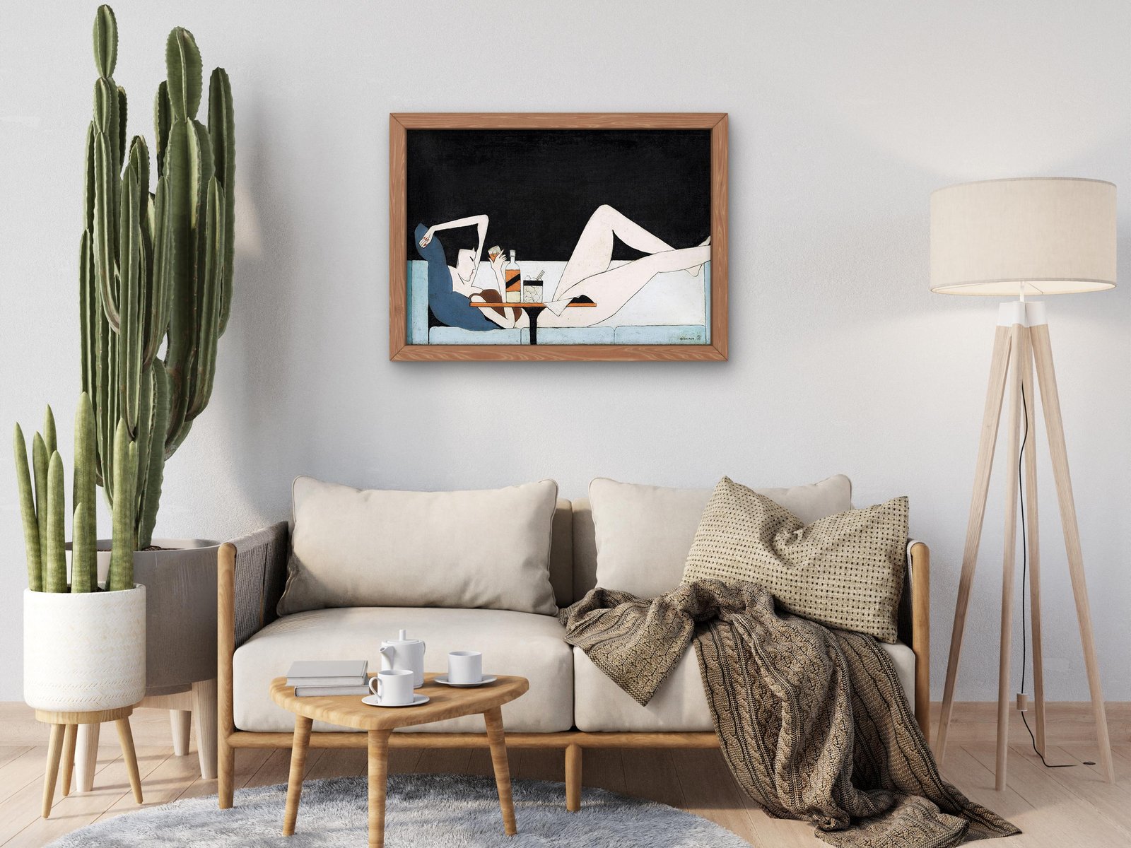 The Girl on the Couch by Pang Xunqin, 1930, Art Deco and American Modernism, fine art print