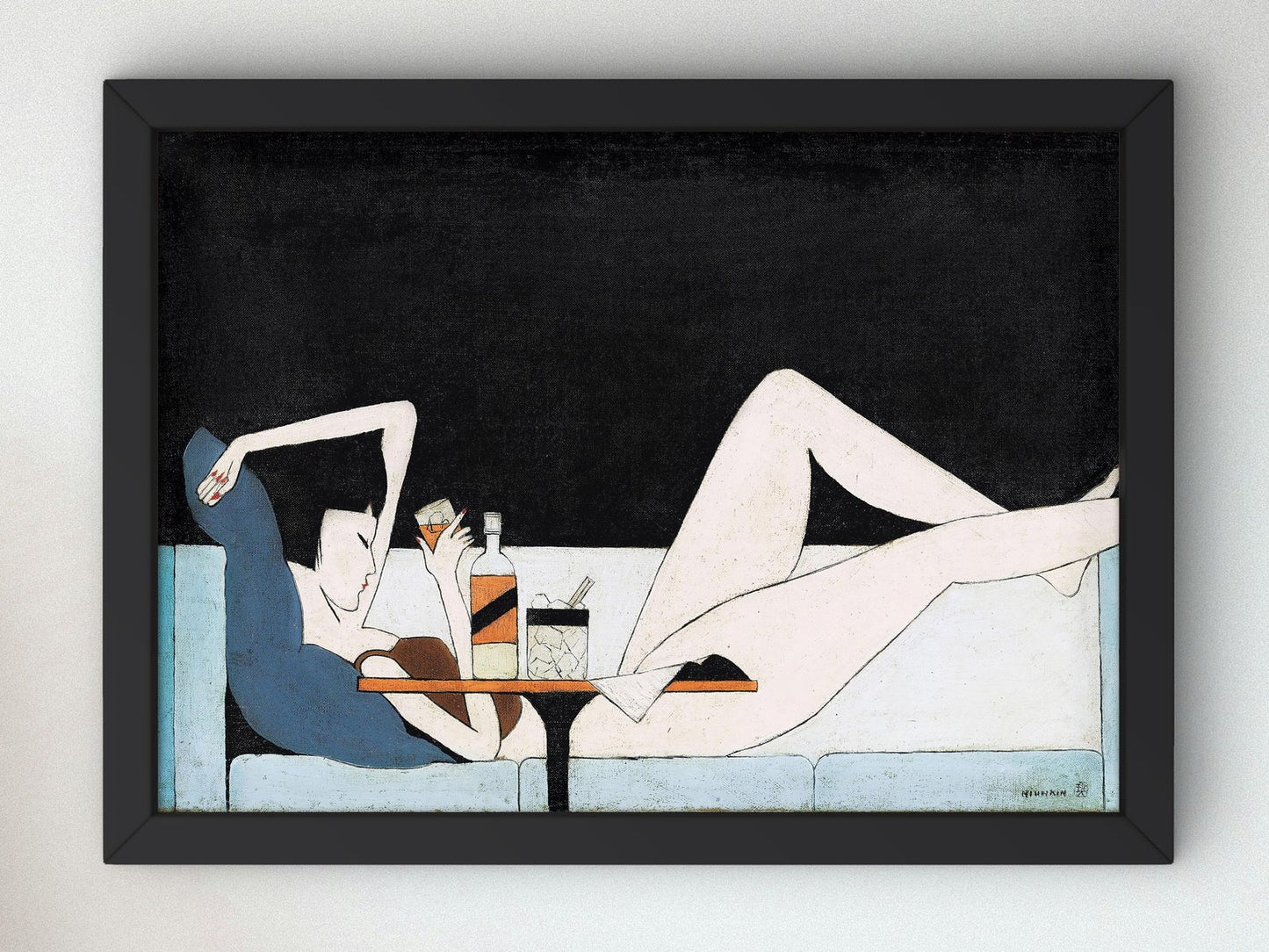 The Girl on the Couch by Pang Xunqin, 1930, Art Deco and American Modernism, fine art print