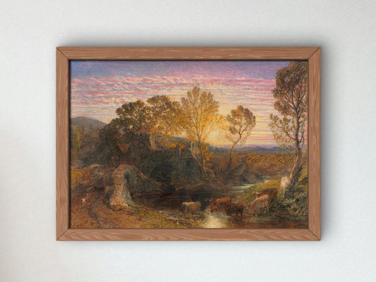 The Golden Hour by Samuel Palmer, 1865, Romanticism and Classical Landscapes, fine art print