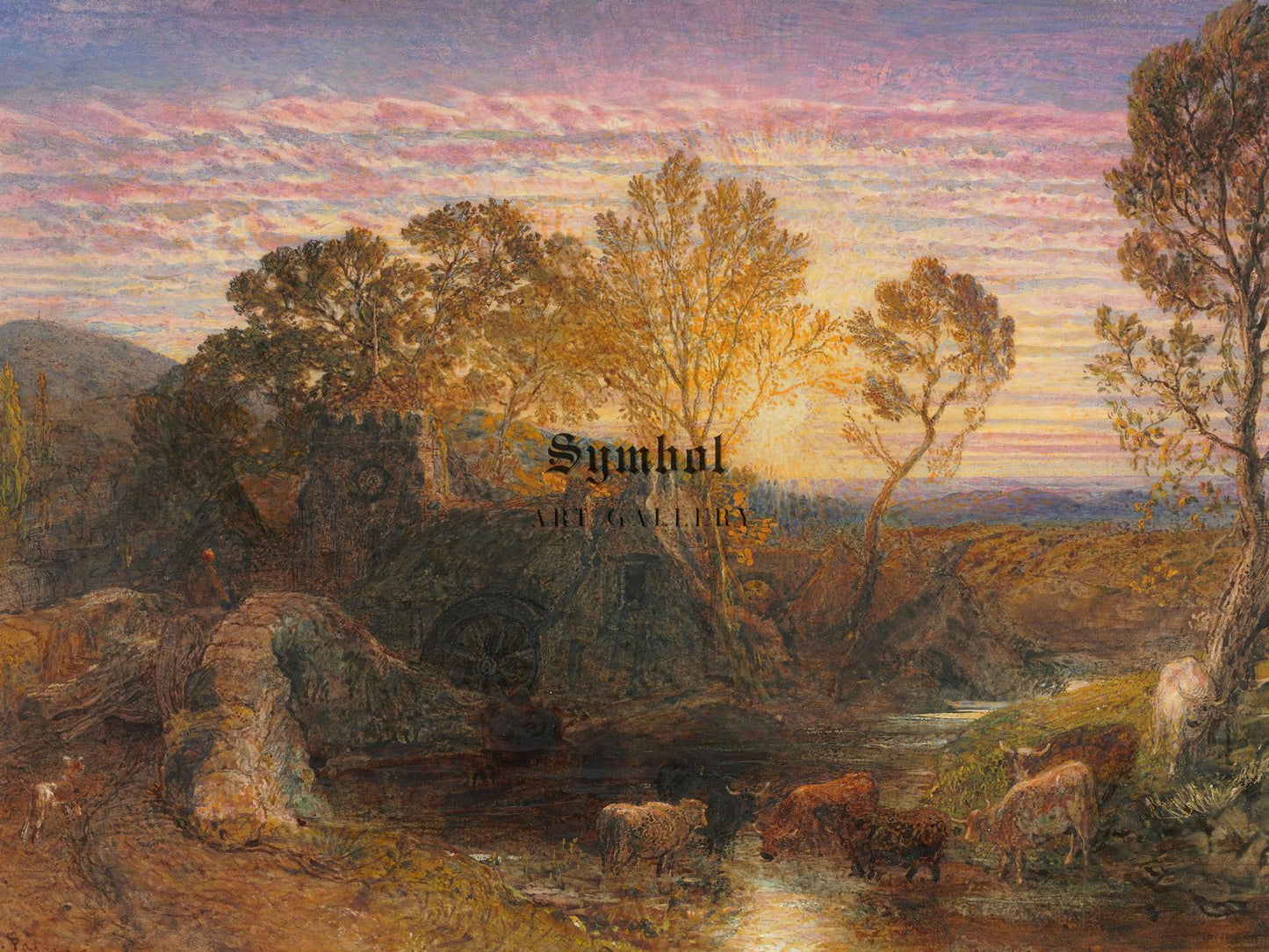 The Golden Hour by Samuel Palmer, 1865, Romanticism and Classical Landscapes, fine art print