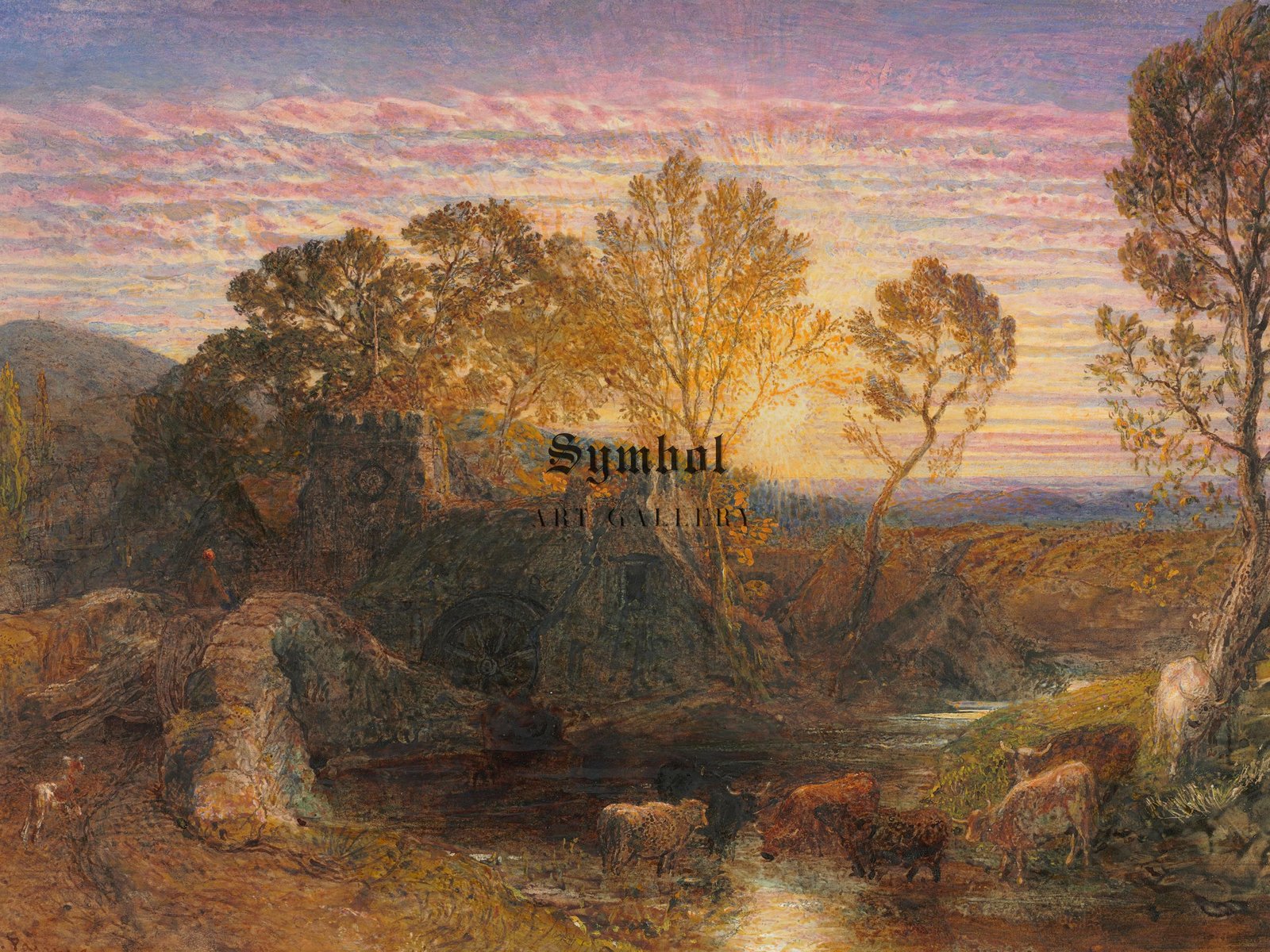 The Golden Hour by Samuel Palmer, 1865, Romanticism and Classical Landscapes, fine art print