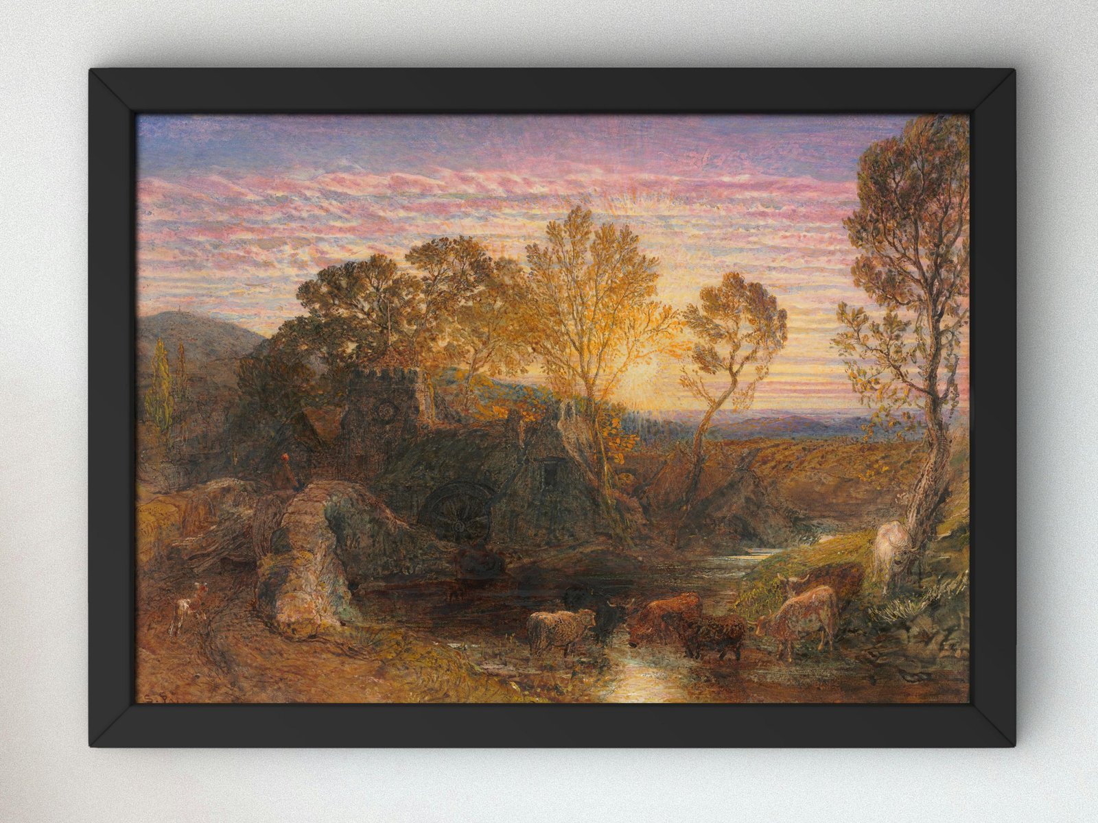 The Golden Hour by Samuel Palmer, 1865, Romanticism and Classical Landscapes, fine art print