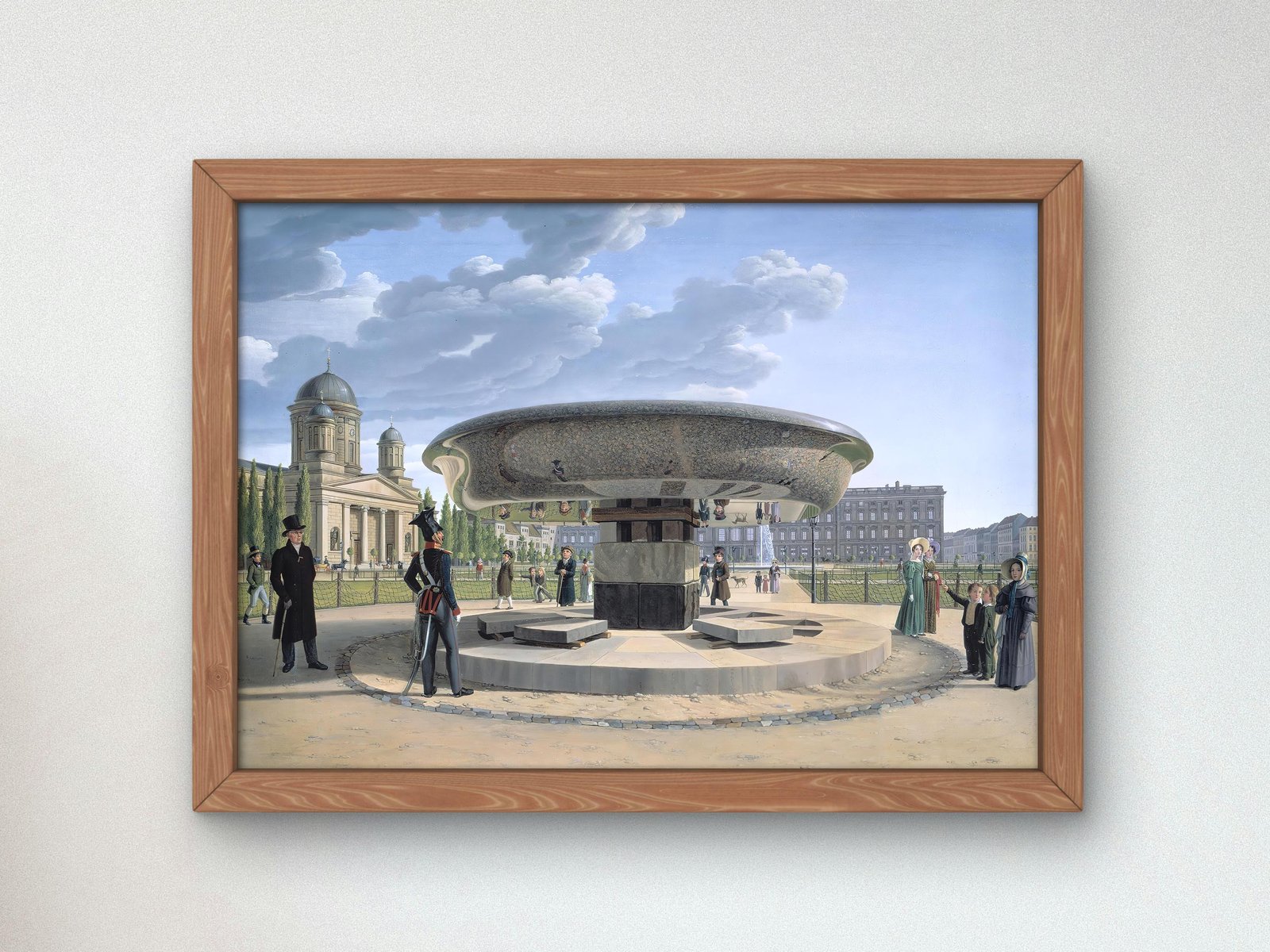 The Granite Bowl at the Lustgarten in Berlin by Johann Erdmann Hummel, 1831, Realism and Naturalism, fine art print