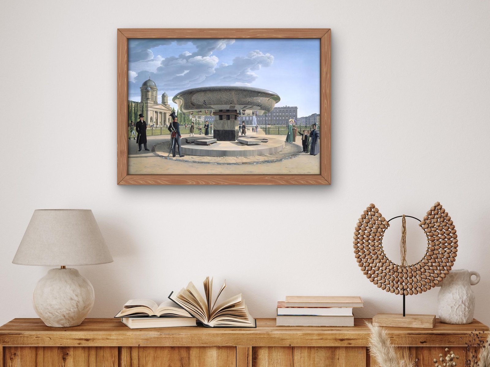 The Granite Bowl at the Lustgarten in Berlin by Johann Erdmann Hummel, 1831, Realism and Naturalism, fine art print