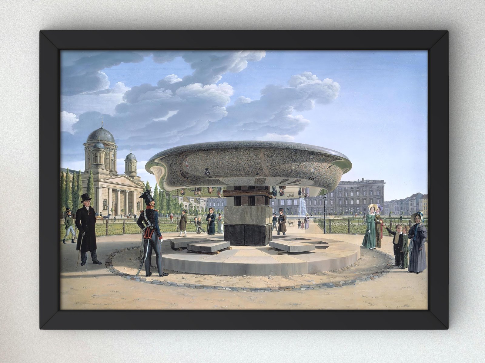 The Granite Bowl at the Lustgarten in Berlin by Johann Erdmann Hummel, 1831, Realism and Naturalism, fine art print