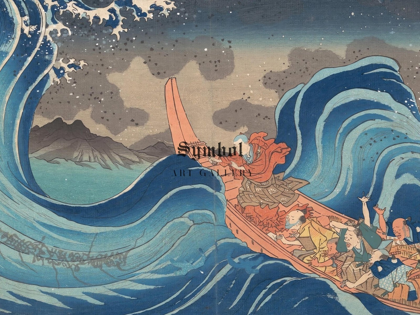 The Great Wave by Utagawa Kuniyoshi, 1835, Japanese Woodblock Prints, fine art print