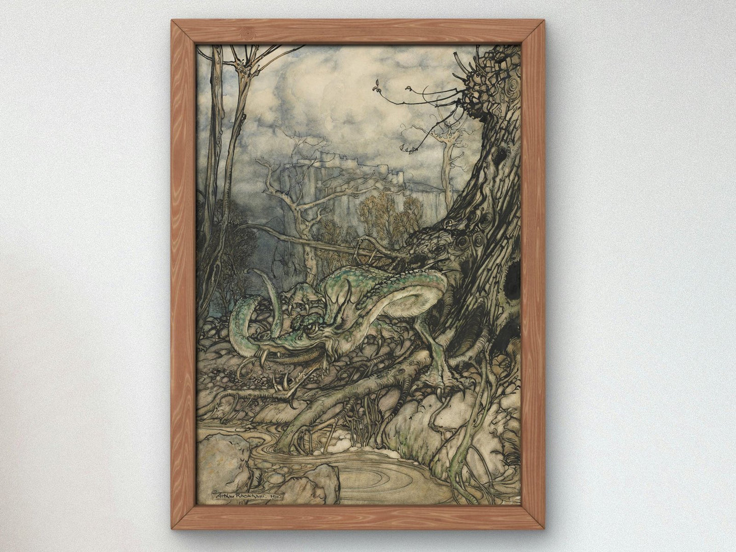 Arthur Rackham illustration, 1910, Art Nouveau and Belle Époque, fine art print