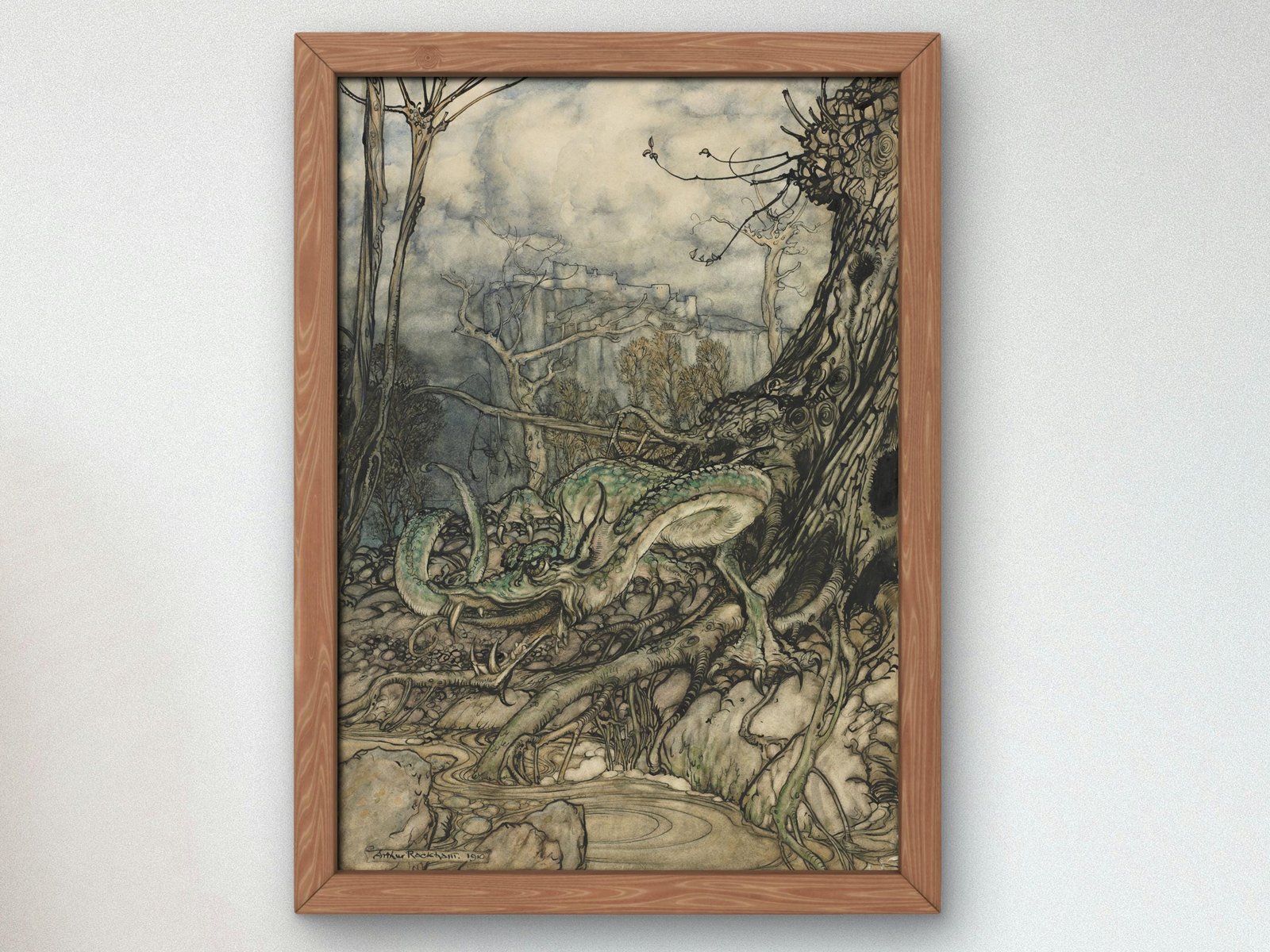 Arthur Rackham illustration, 1910, Art Nouveau and Belle Époque, fine art print