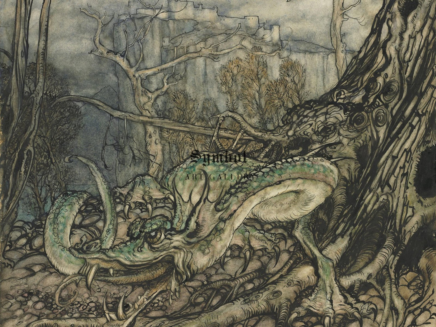 Arthur Rackham illustration, 1910, Art Nouveau and Belle Époque, fine art print