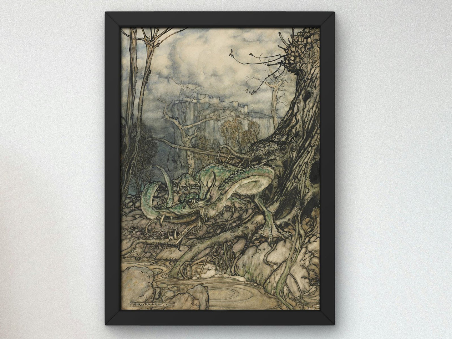 Arthur Rackham illustration, 1910, Art Nouveau and Belle Époque, fine art print