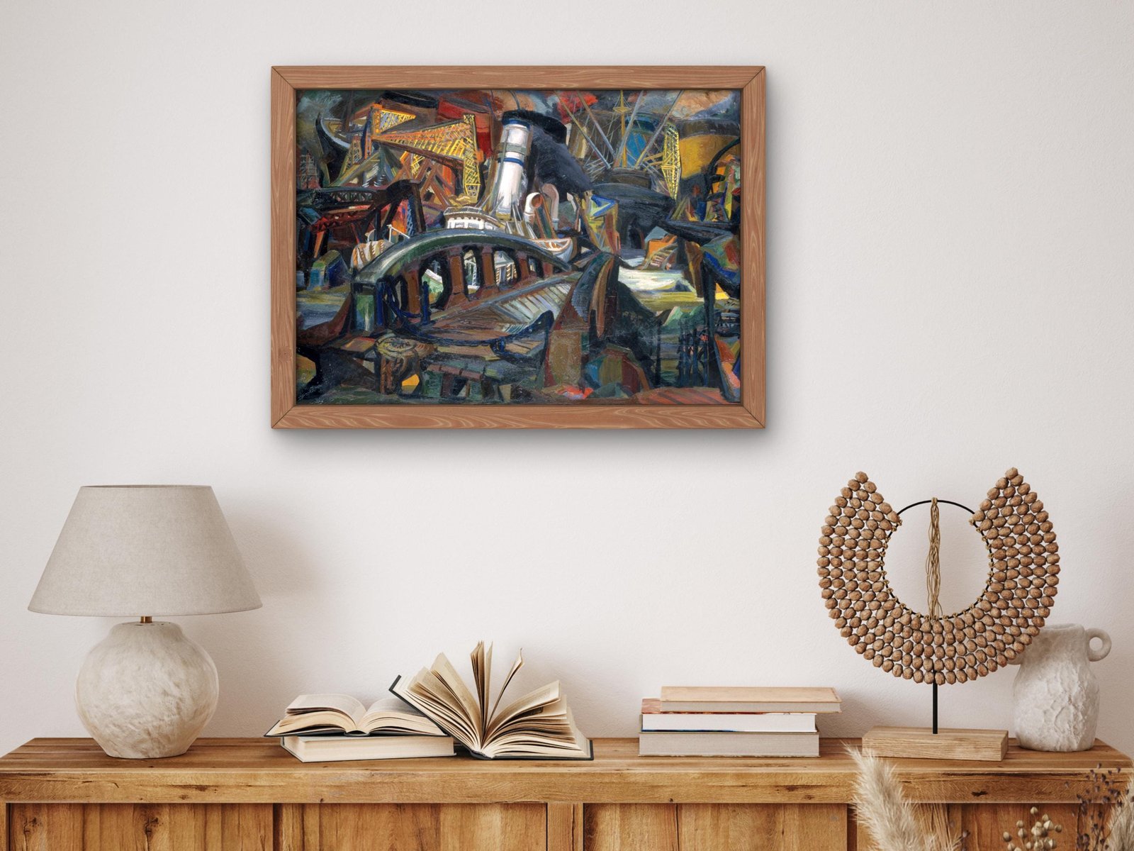 The Harbor by Josef Presser, 1943, Art Deco and American Modernism, fine art print