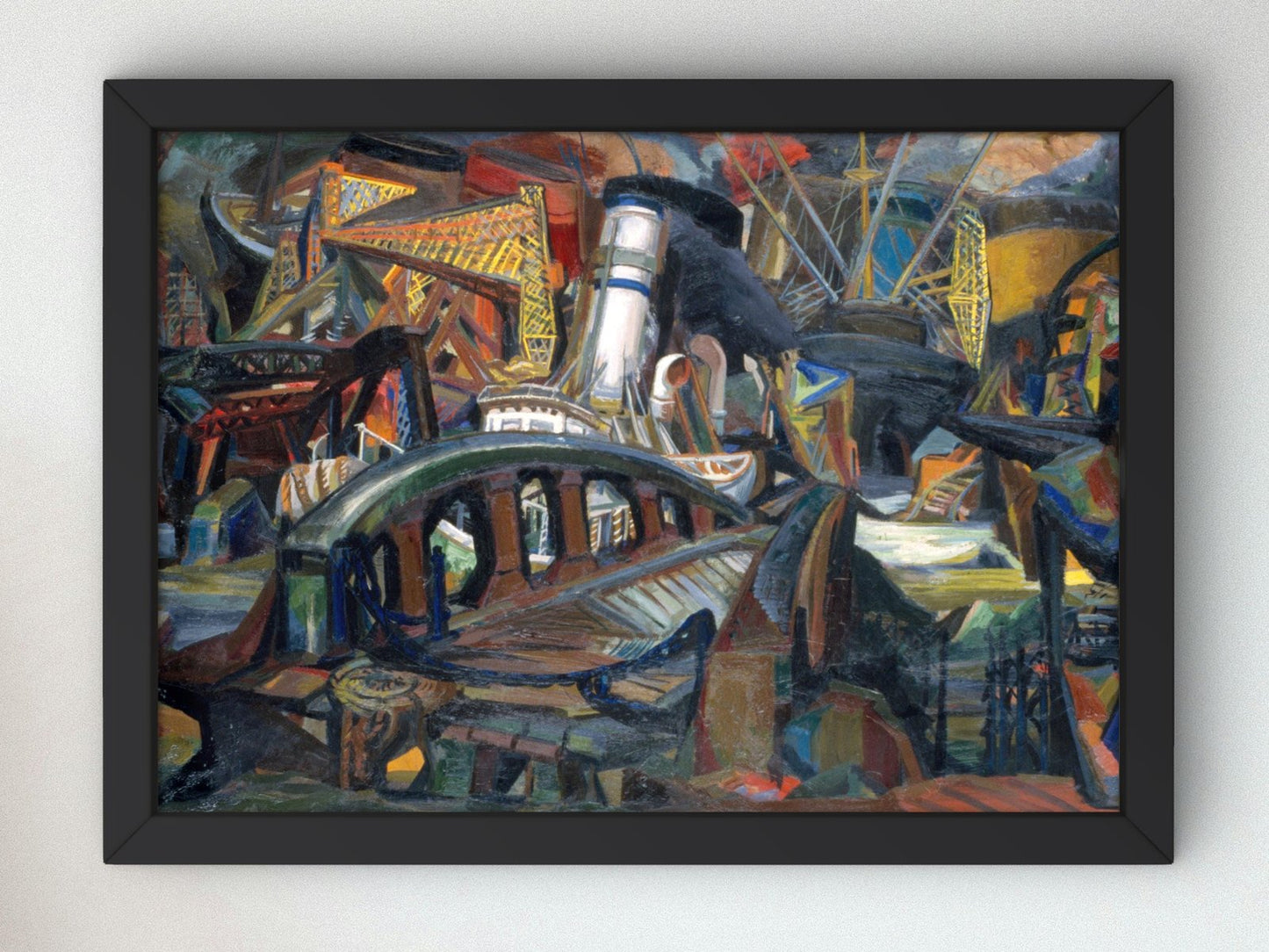 The Harbor by Josef Presser, 1943, Art Deco and American Modernism, fine art print