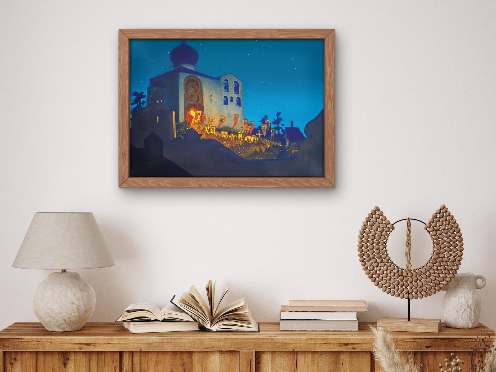The Heavenly Forces are Serving with us invisibly Easter Night by Nicolas Roerich, 1934, Surrealism and Modern Art, fine art print