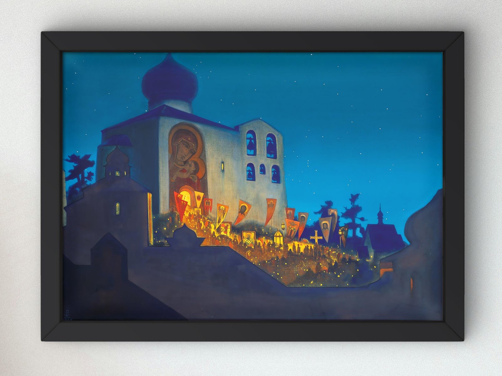 The Heavenly Forces are Serving with us invisibly Easter Night by Nicolas Roerich, 1934, Surrealism and Modern Art, fine art print