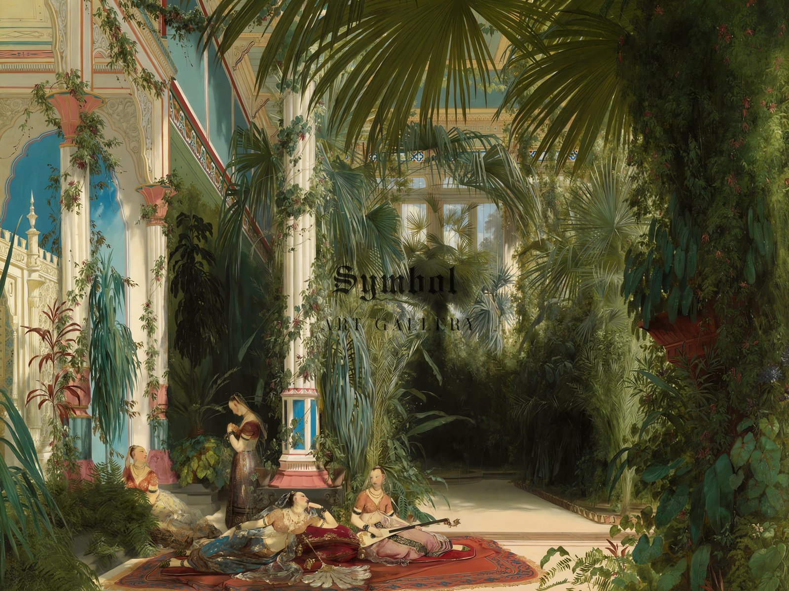 The Interior of the Palm House on the Pfaueninsel Near Potsdam by Carl Blechen, 1834, Romanticism and Classical Landscapes, fine art print