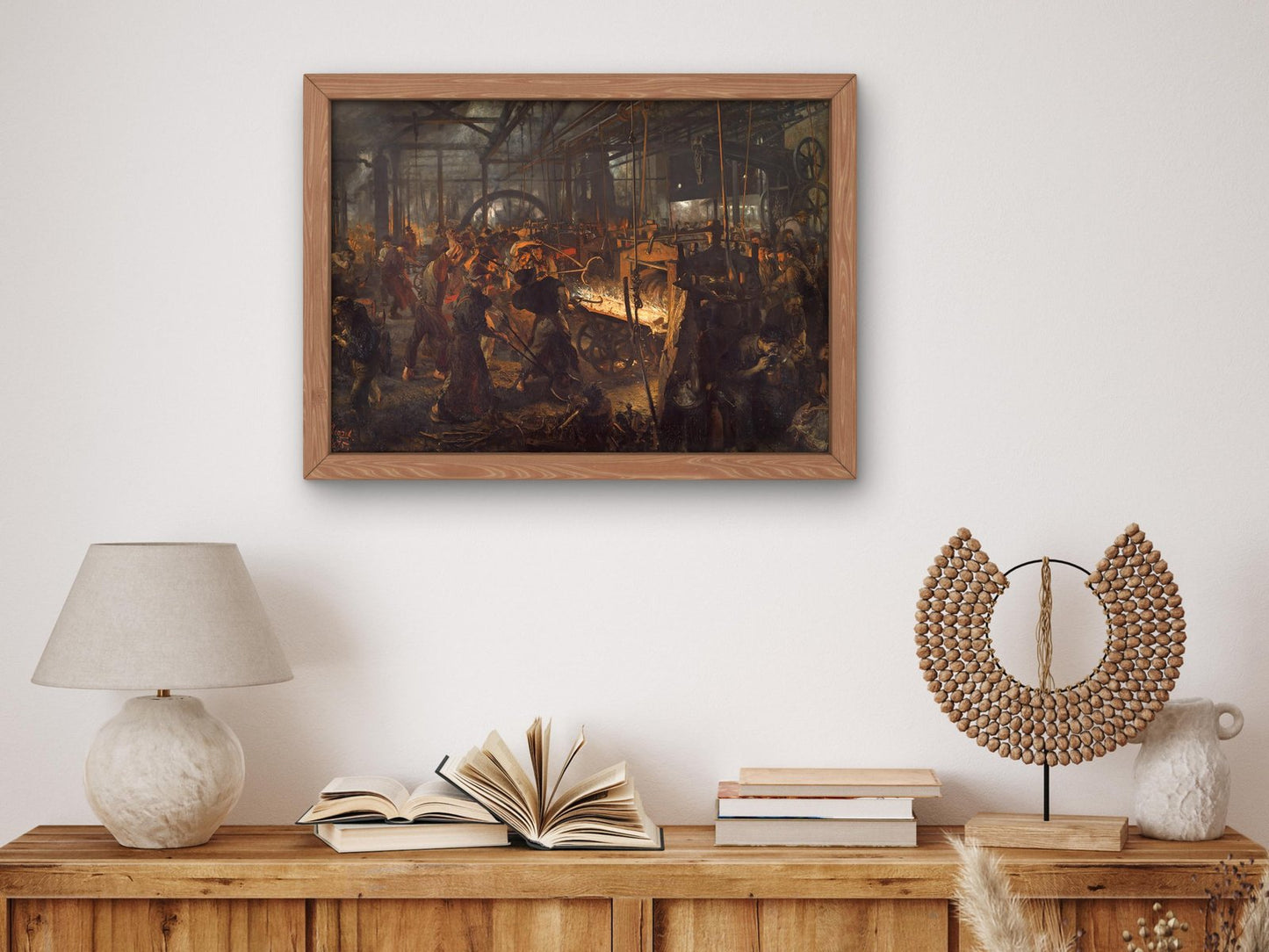 The Iron Rolling Mill by Adolf Menzel, 1872, Realism and Naturalism, fine art print