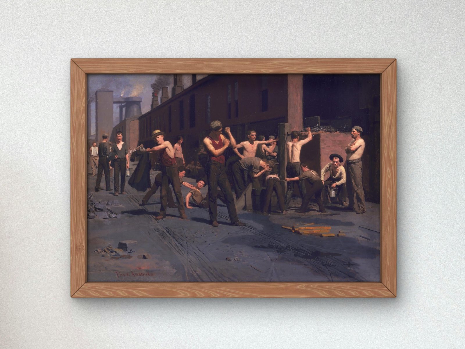 The Ironworkers' Noontime by Thomas Pollock Anshutz, 1880, Realism and Naturalism, fine art print