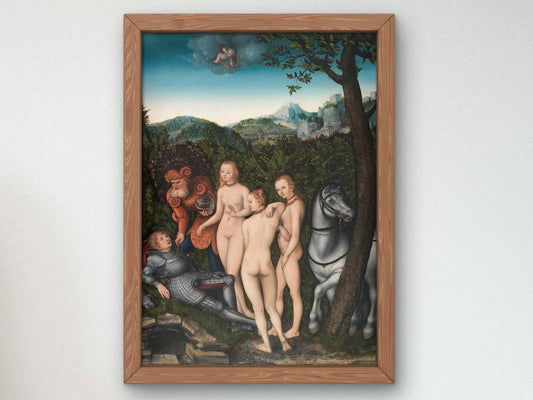 The Judgement of Paris by Lucas Cranach the Elder, 1527, Renaissance, fine art print
