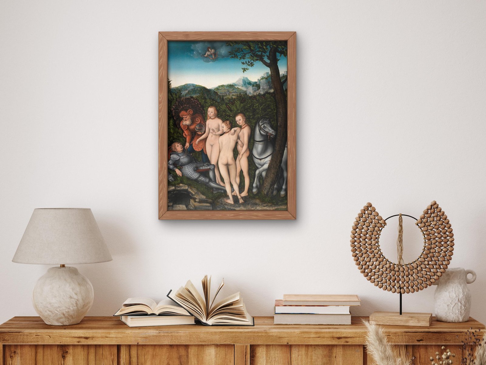 The Judgement of Paris by Lucas Cranach the Elder, 1527, Renaissance, fine art print