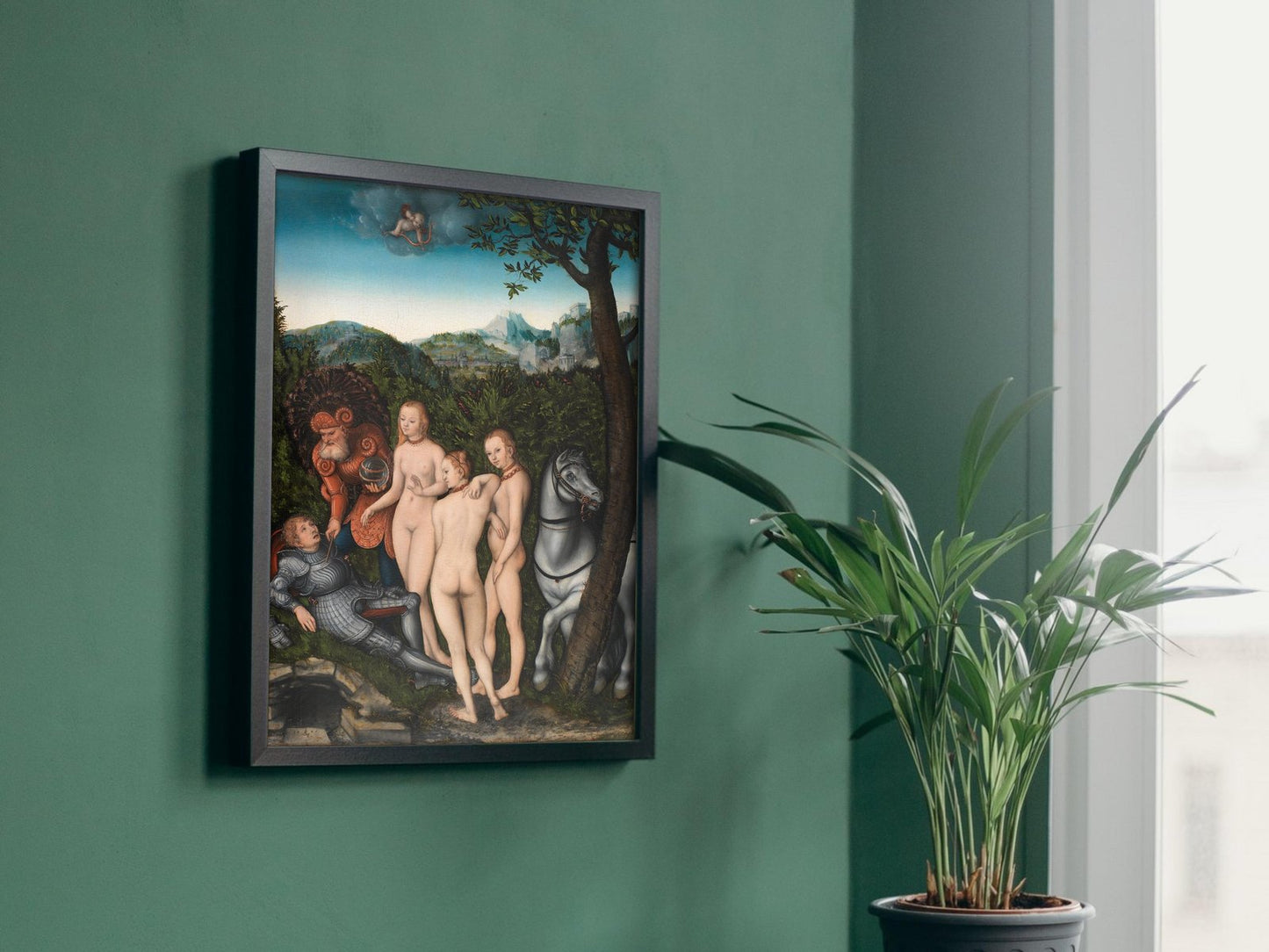 The Judgement of Paris by Lucas Cranach the Elder, 1527, Renaissance, fine art print