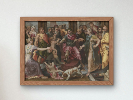 The Judgement of Solomon by Frans Floris, 1547, Renaissance, fine art print