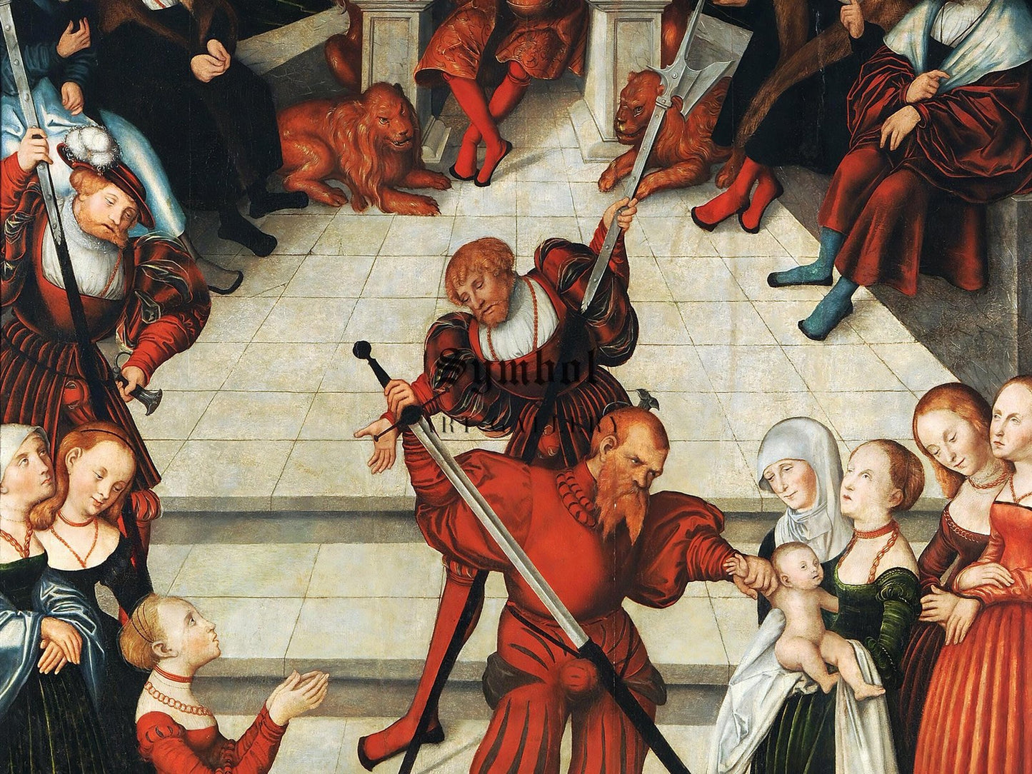The Judgment of Solomon by Lucas Cranach the Elder, 1537, Renaissance, fine art print