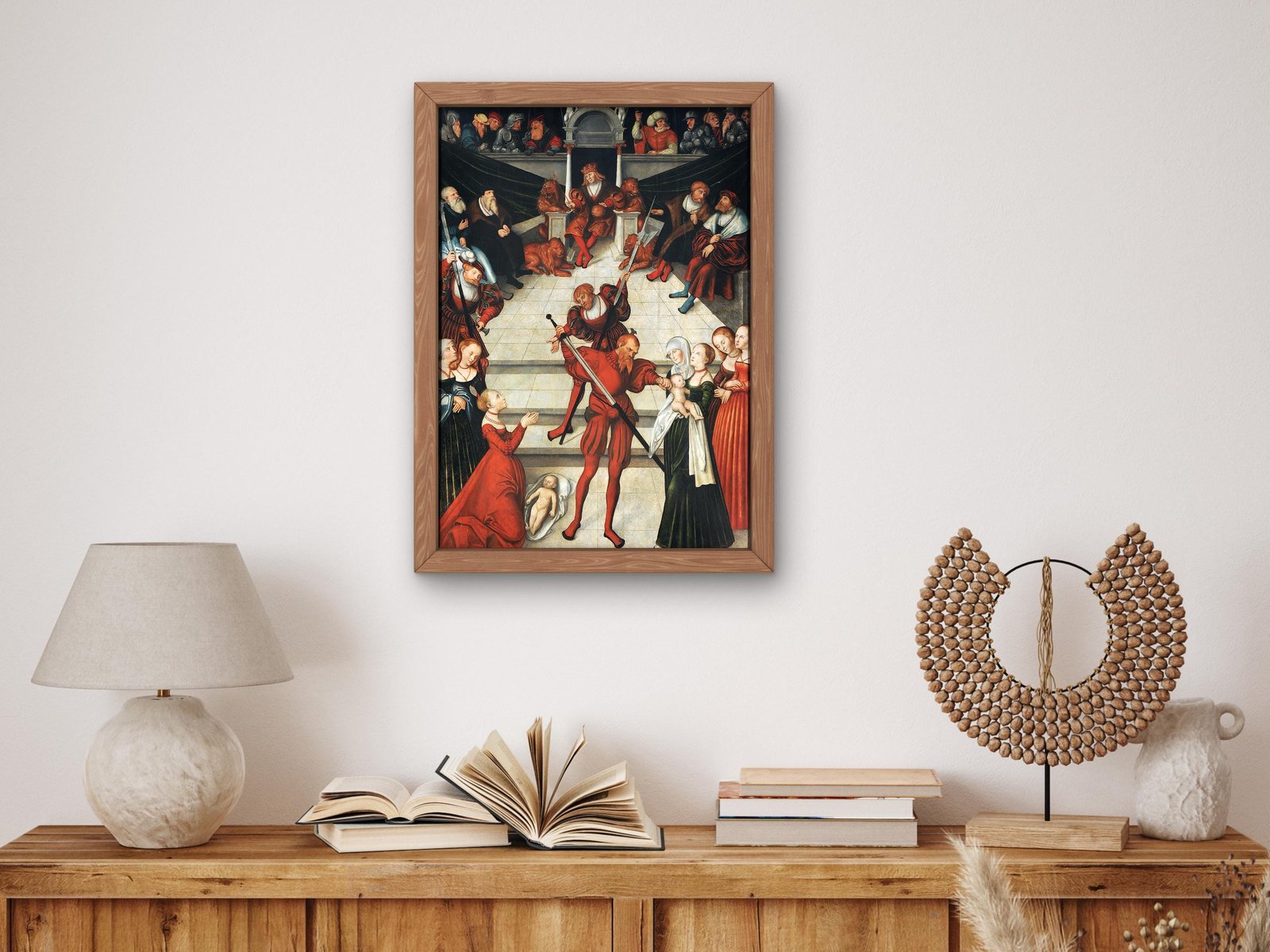 The Judgment of Solomon by Lucas Cranach the Elder, 1537, Renaissance, fine art print