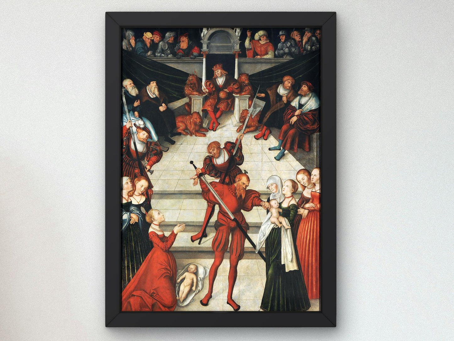 The Judgment of Solomon by Lucas Cranach the Elder, 1537, Renaissance, fine art print