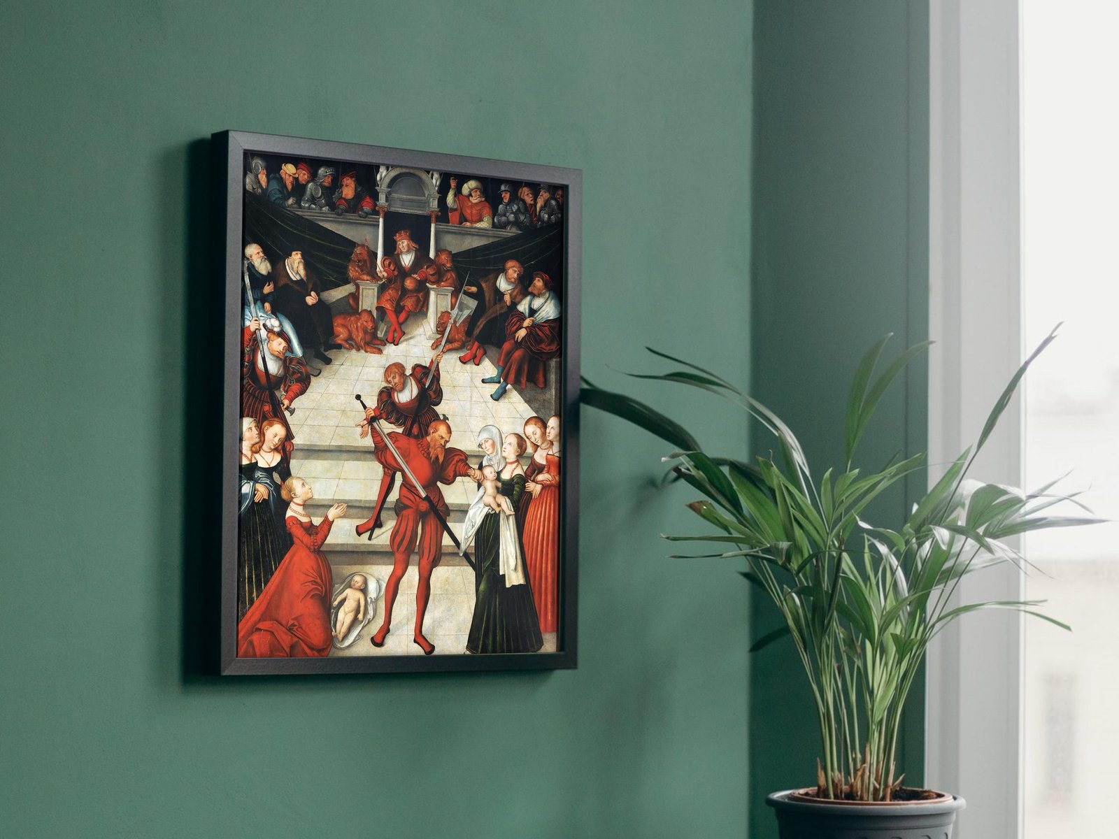The Judgment of Solomon by Lucas Cranach the Elder, 1537, Renaissance, fine art print