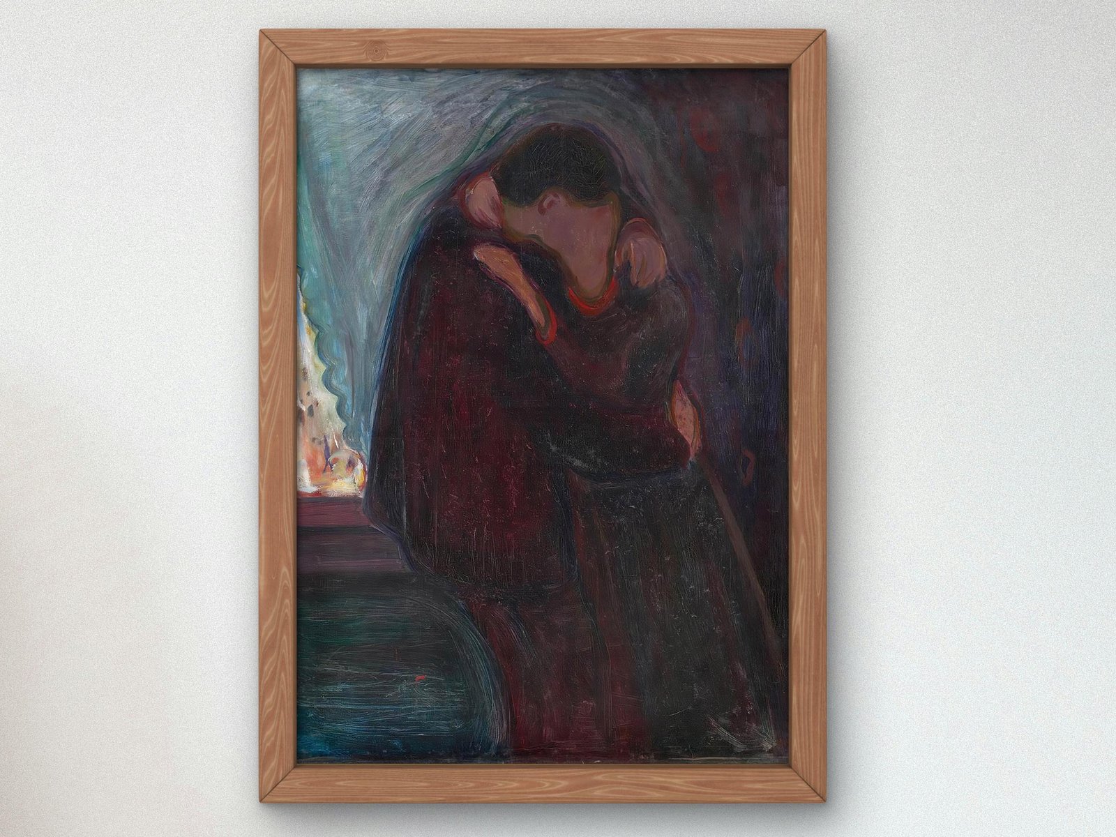 The Kiss by Edvard Munch, 1897, Expressionism and Fauvism, fine art print