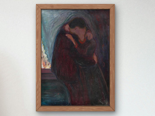The Kiss by Edvard Munch, 1897, Expressionism and Fauvism, fine art print