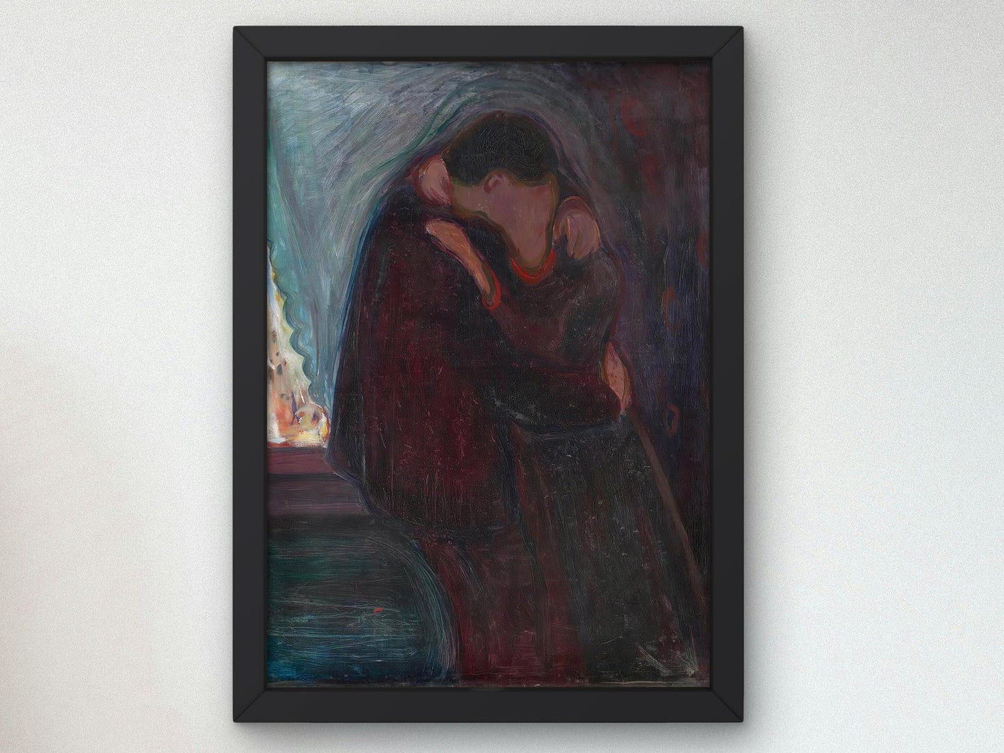 The Kiss by Edvard Munch, 1897, Expressionism and Fauvism, fine art print