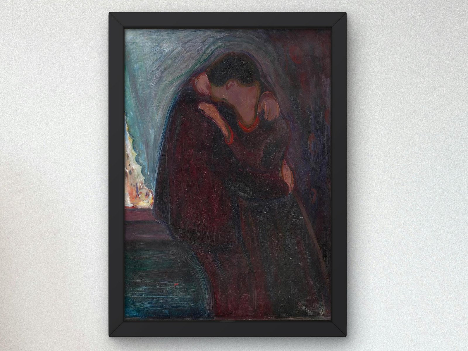 The Kiss by Edvard Munch, 1897, Expressionism and Fauvism, fine art print