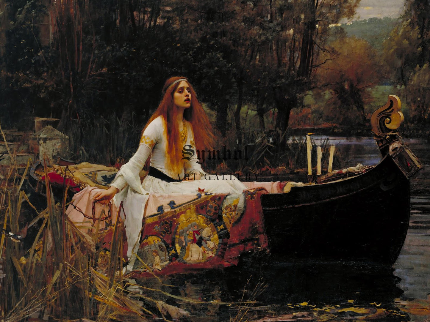 The Lady of Shalott by John William Waterhouse, 1888, Pre-Raphaelites and Symbolism, fine art print