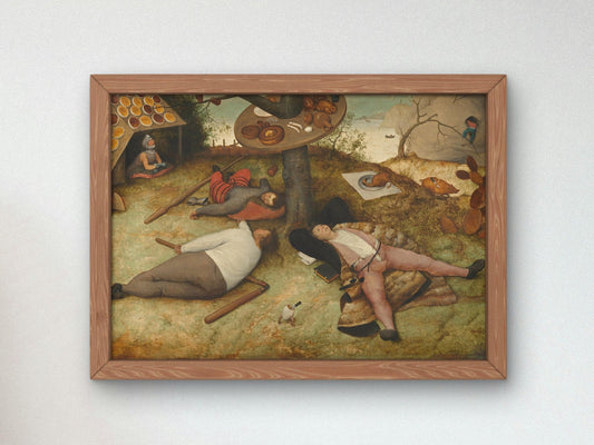 The Land of Cockaigne by Pieter Bruegel the Elder, 1567, Renaissance, fine art print