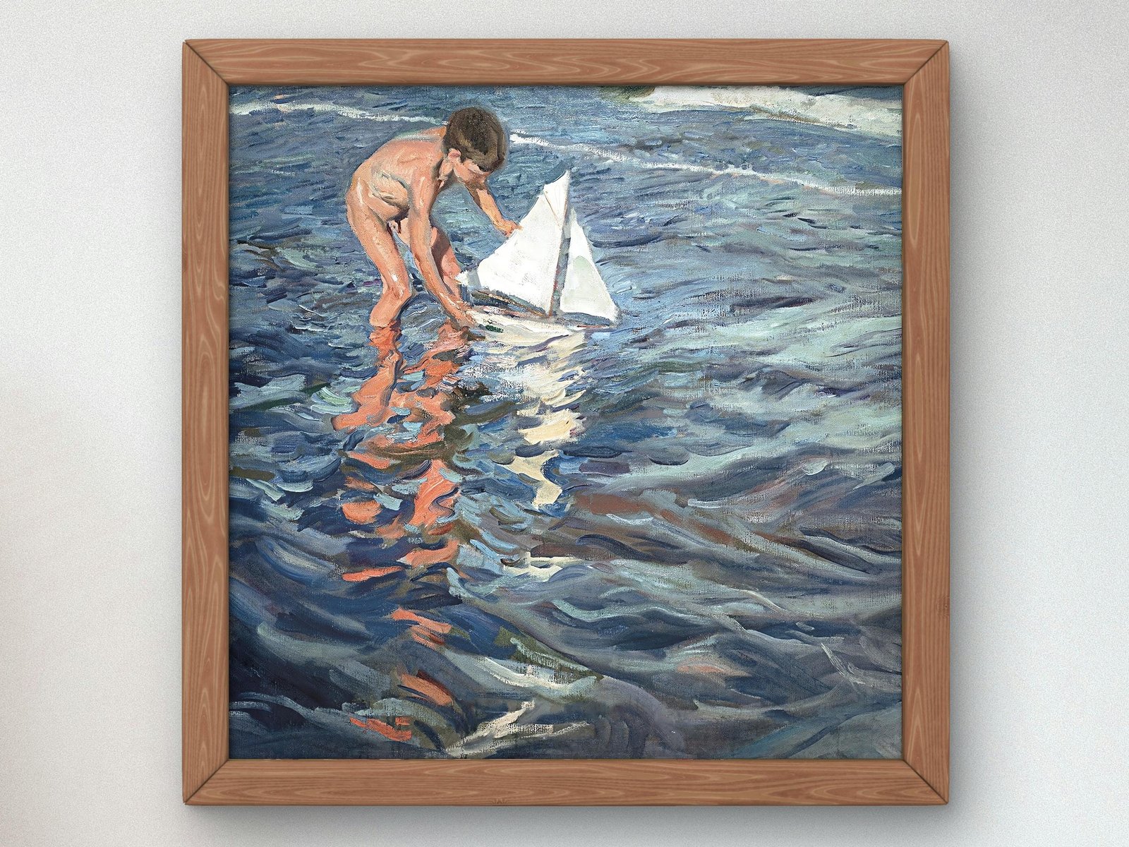 The Little Sailing Boat by Joaquín Sorolla y Bastida, 1909, Impressionism, fine art print