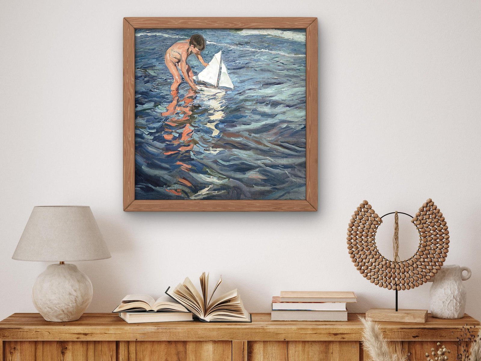 The Little Sailing Boat by Joaquín Sorolla y Bastida, 1909, Impressionism, fine art print
