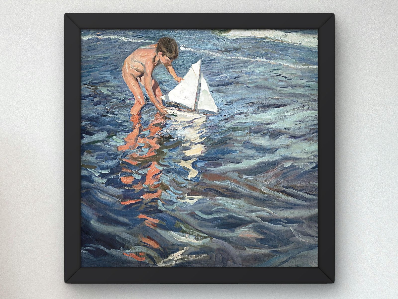 The Little Sailing Boat by Joaquín Sorolla y Bastida, 1909, Impressionism, fine art print