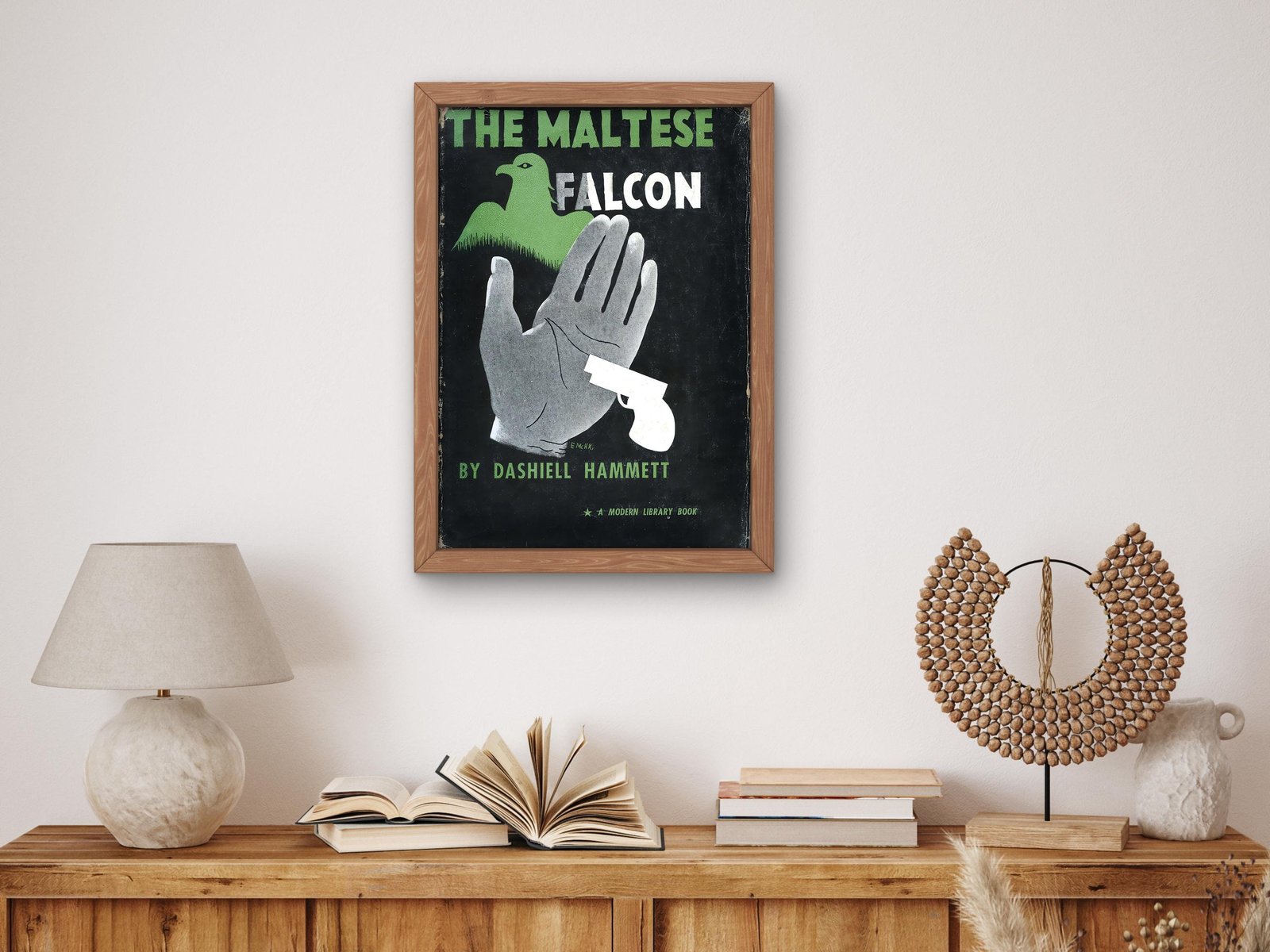 The Maltese Falcon poster by Edward McKnight Kauffer, 1931, Art Deco and American Modernism, fine art print