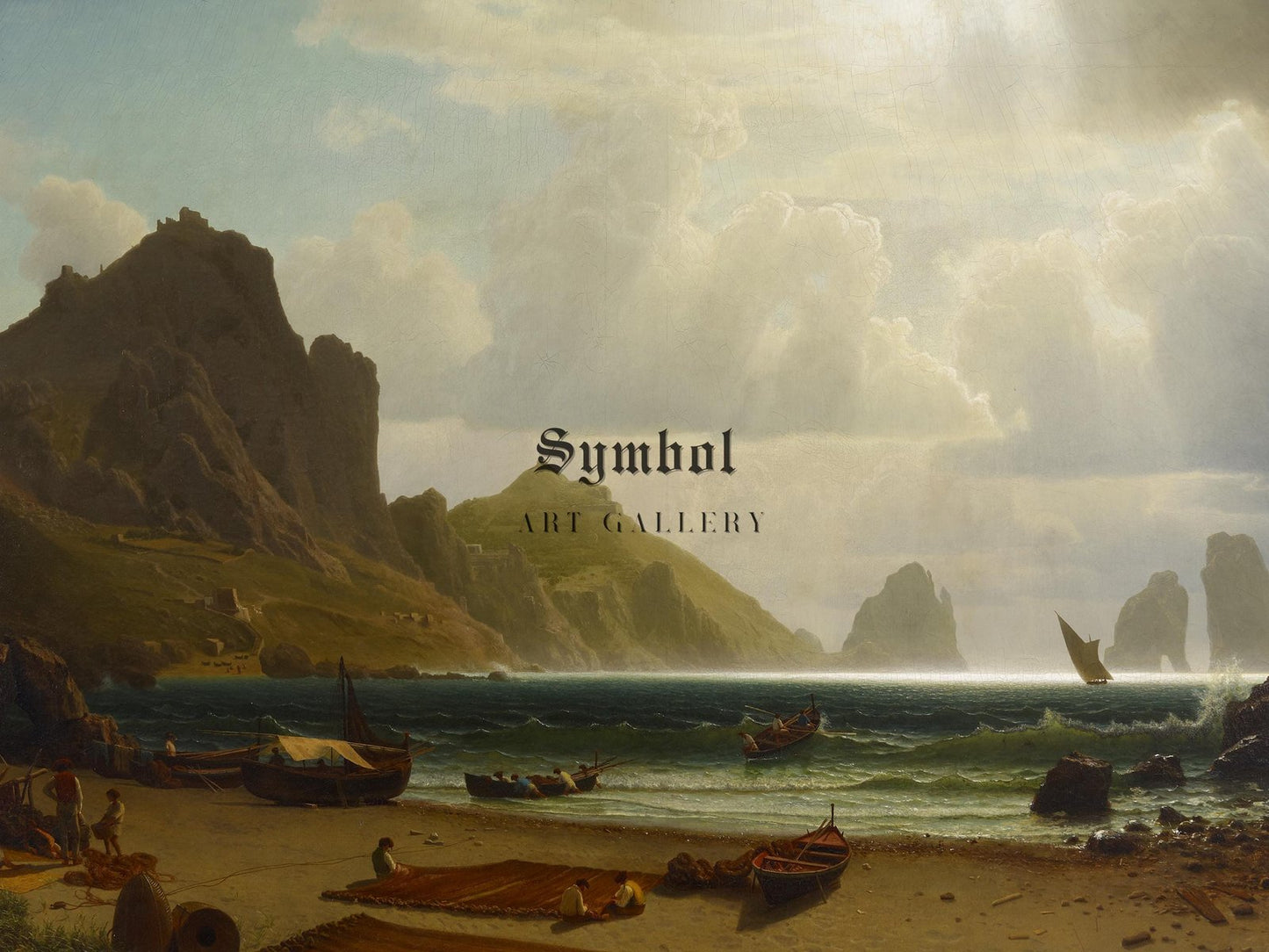 The Marina Piccola, Capri by Albert Bierstadt, 1863, Romanticism and Classical Landscapes, fine art print
